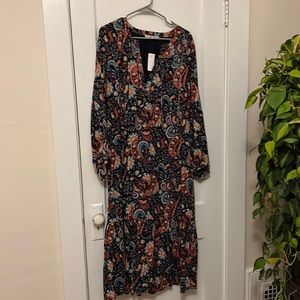 Loft NWT long dress multi color